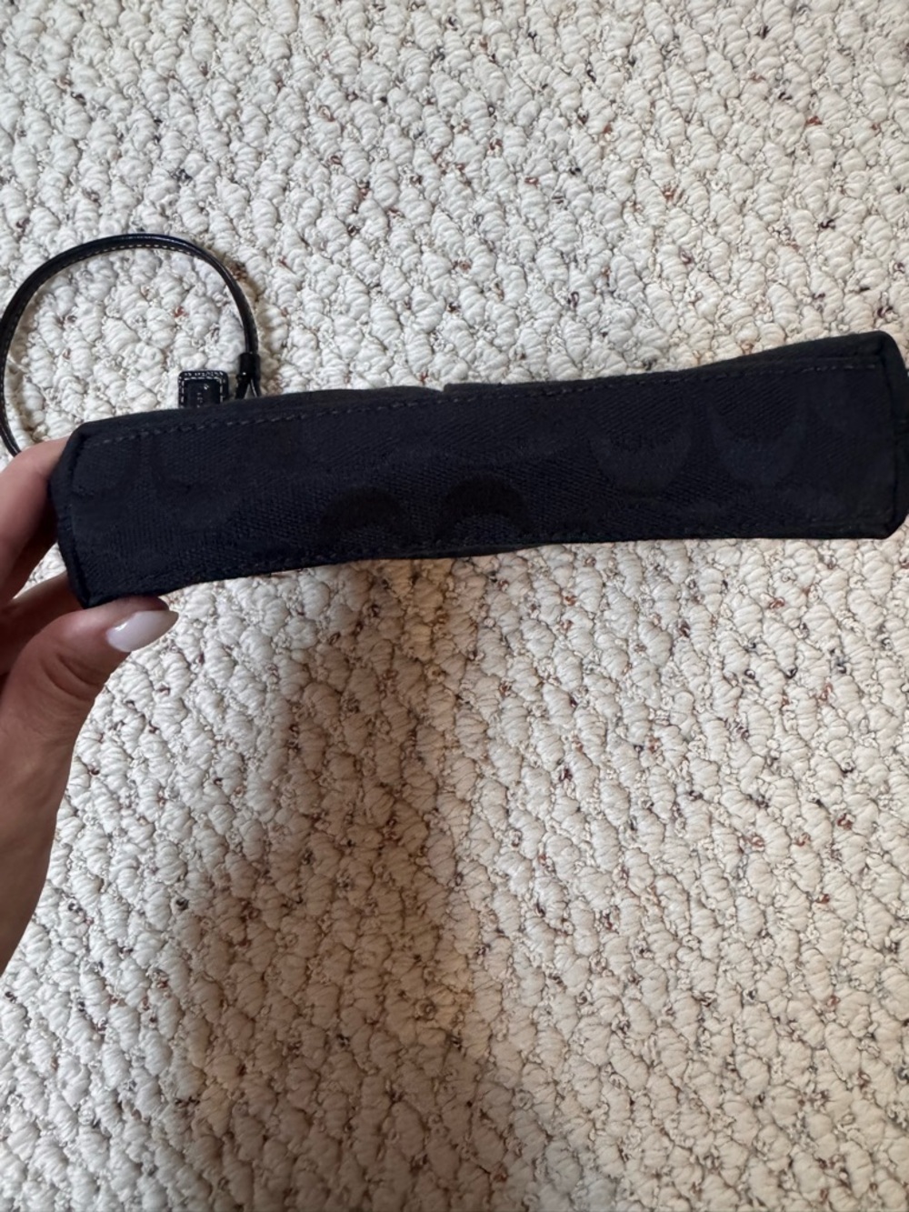 Vintage Y2K Coach Black Signature Wristlet Clutch - Picture 4 of 5